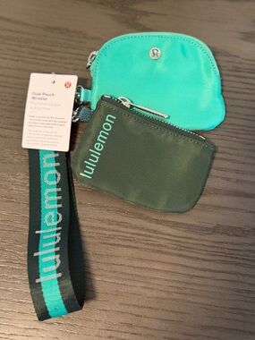 lululemon athletica Teal Dual Pouch Wristlet